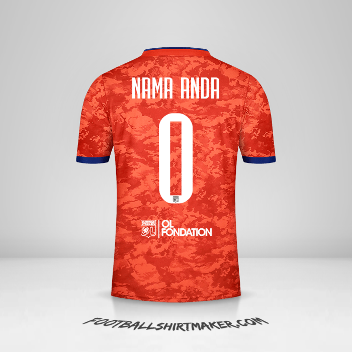 Jersey Olympique Lyon 2021/2022 UEL II -  nama anda - 0
