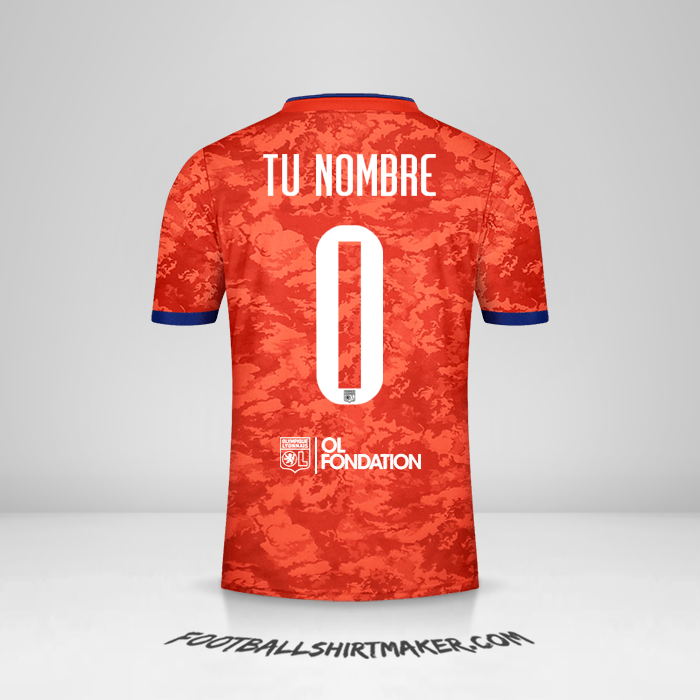 Jersey Olympique Lyon 2021/2022 UEL II -  tu nombre - 0