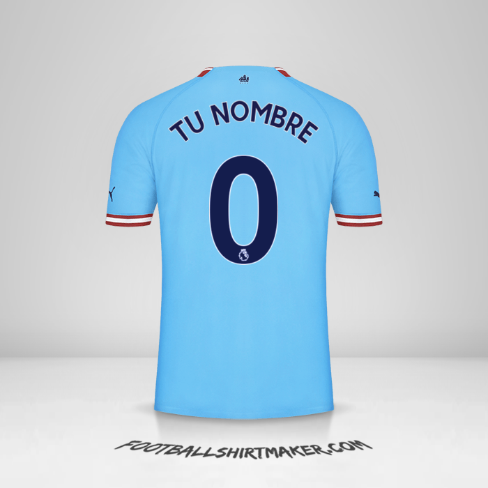 Camiseta Manchester City 2022/2023 -  tu nombre - 0
