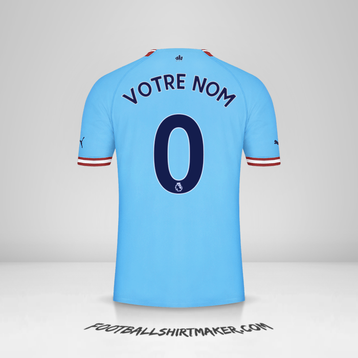Maillot Manchester City 2022/2023 -  votre nom - 0