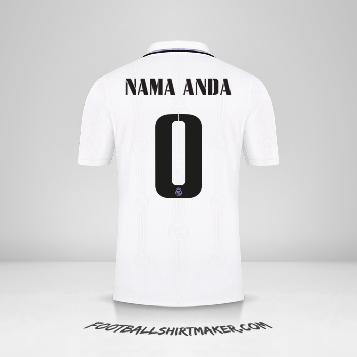 Jersey Real Madrid CF Cup 2022/2023 -  nama anda - 0