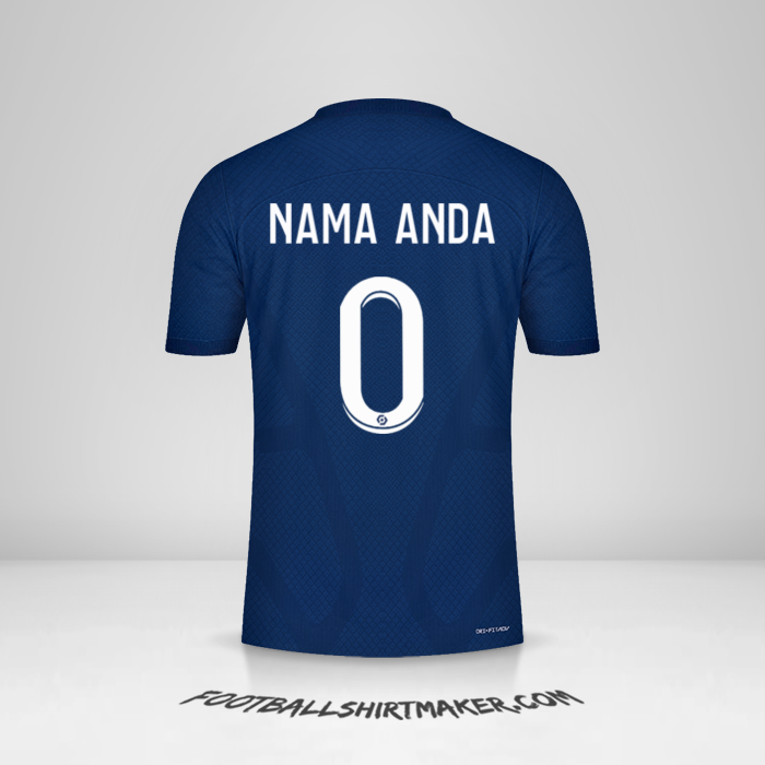 Jersey Paris Saint Germain 2022/2023 -  nama anda - 0