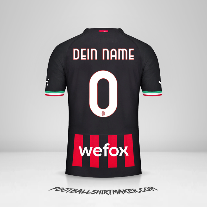 Trikot AC Milan 2022/2023 -  dein name - 0