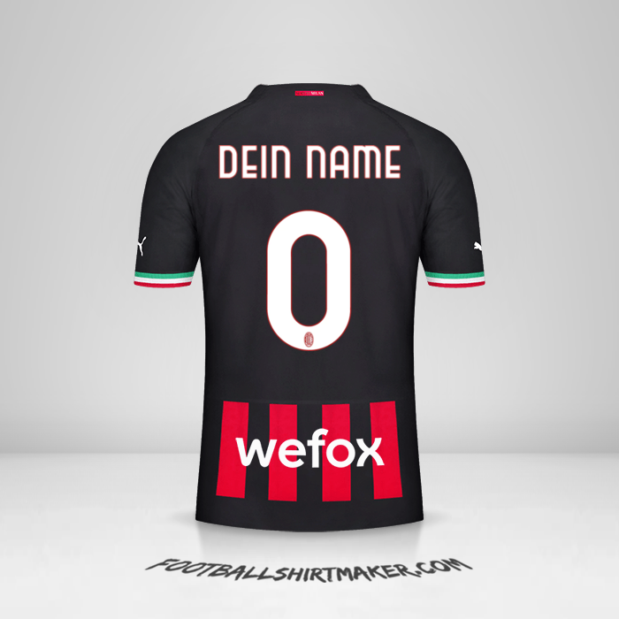 Trikot AC Milan 2022/2023 -  dein name - 0