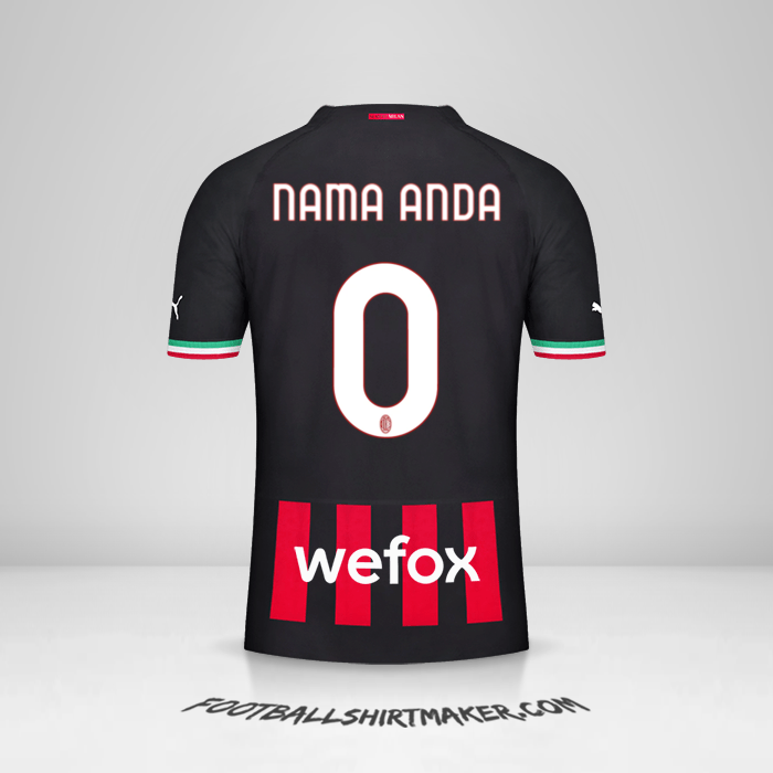 Jersey AC Milan 2022/2023 -  nama anda - 0