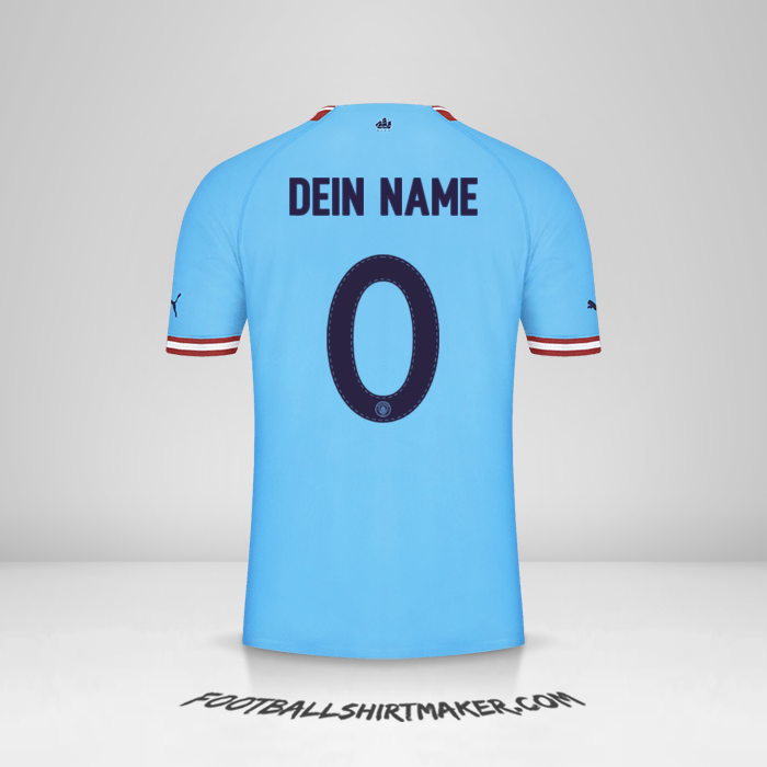 Trikot Manchester City 2022/2023 Cup -  dein name - 0