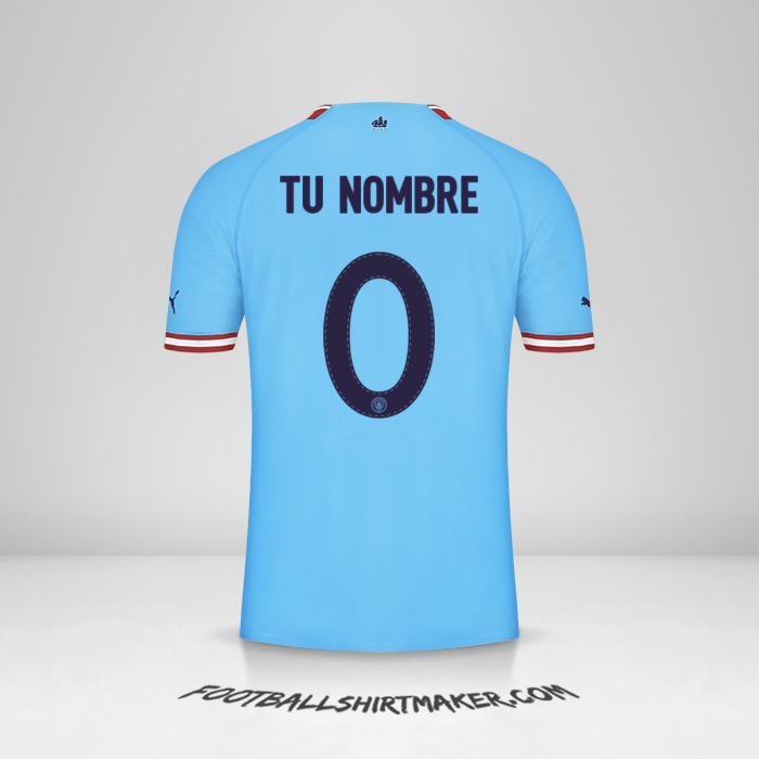 Camiseta Manchester City Cup 2022/2023 -  tu nombre - 0