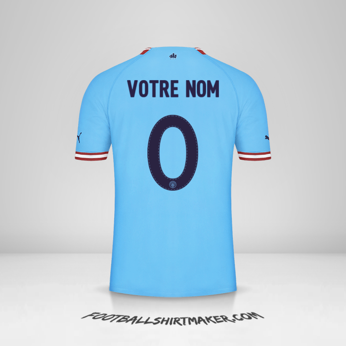 Maillot Manchester City 2022/2023 Cup -  votre nom - 0