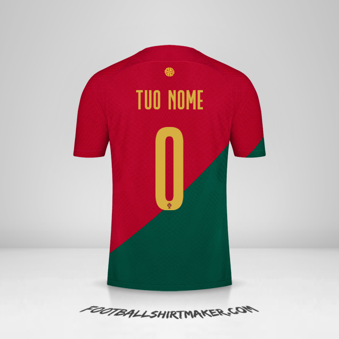 Maglia Portogallo 2022 -  tuo nome - 0