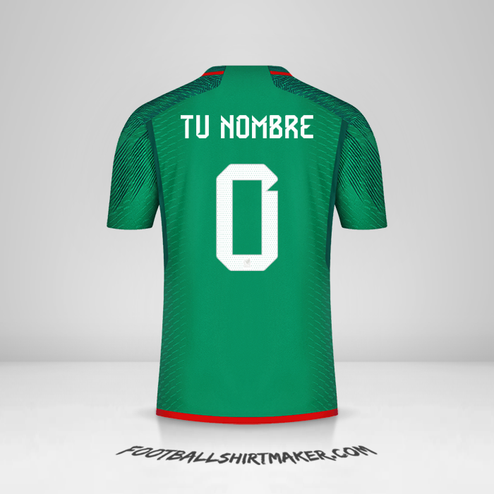 Camiseta Mexico 2022 -  tu nombre - 0