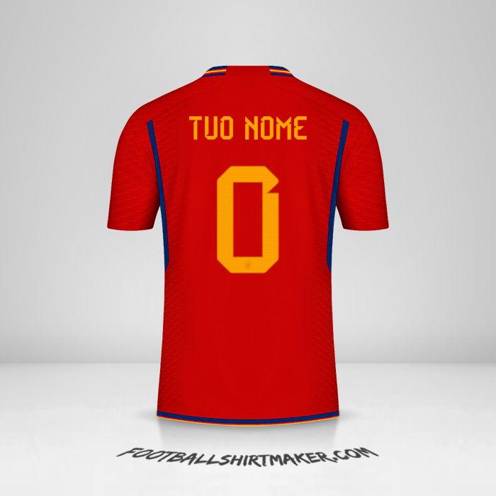 Maglia Spagna 2022 -  tuo nome - 0