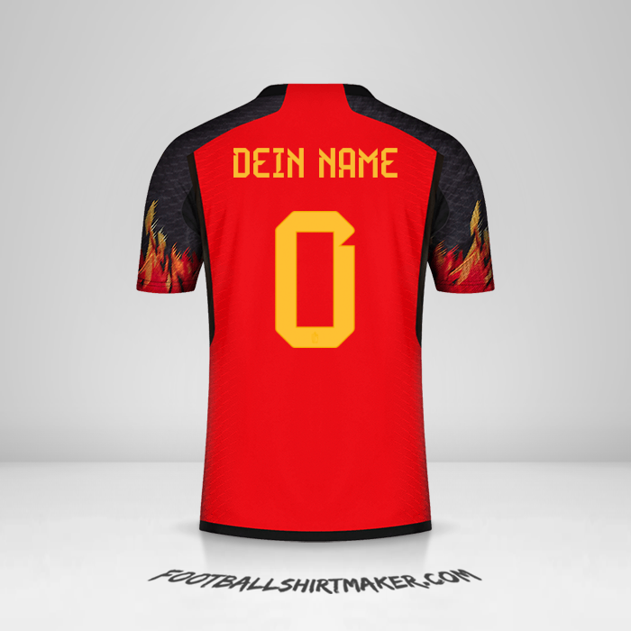 Trikot Belgien 2022 -  dein name - 0