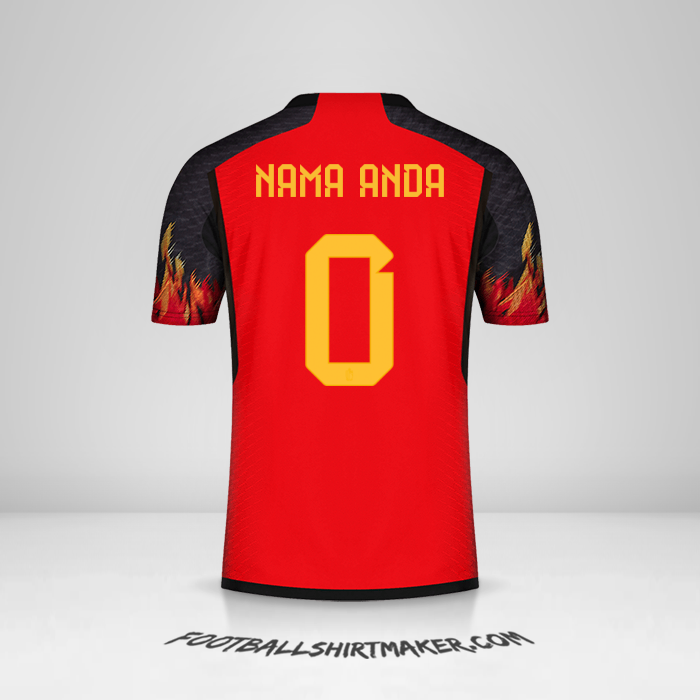 Jersey Belgia 2022 -  nama anda - 0