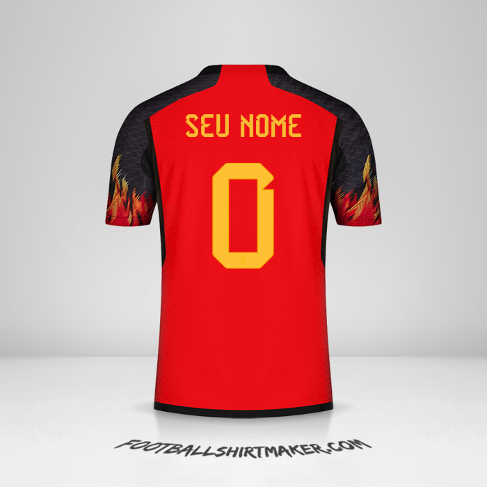 Camisa Bélgica 2022 -  seu nome - 0