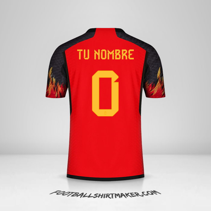 Jersey Belgica 2022 -  tu nombre - 0