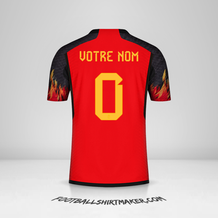 Maillot Belgique 2022 -  votre nom - 0