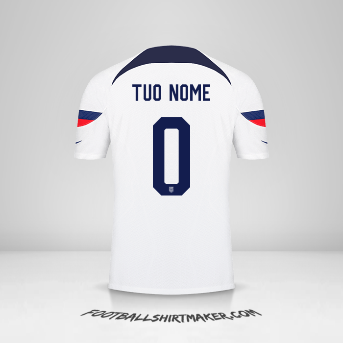 Maglia Stati Uniti 2022 -  tuo nome - 0