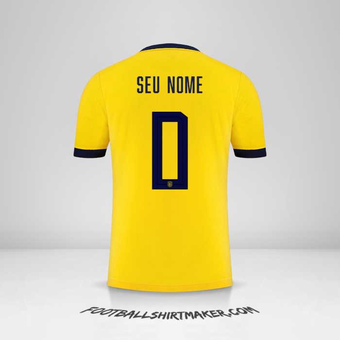 Camisa Equador 2022 -  seu nome - 0