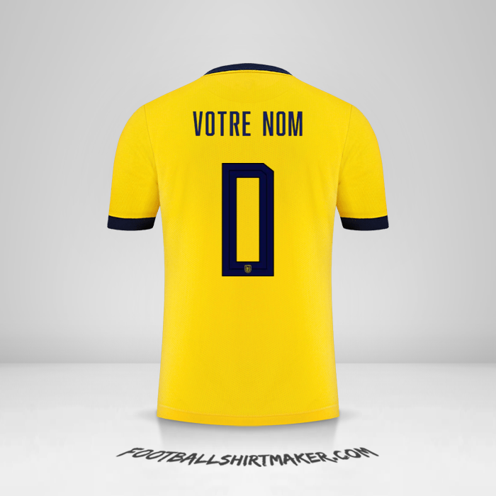 Maillot Équateur 2022 -  votre nom - 0