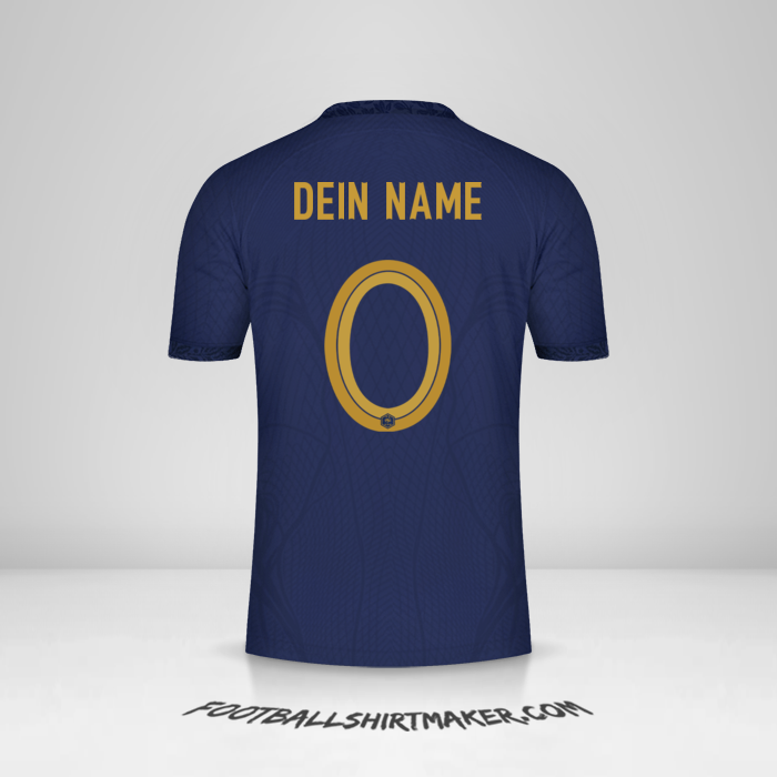 Trikot Frankreich 2022 -  dein name - 0