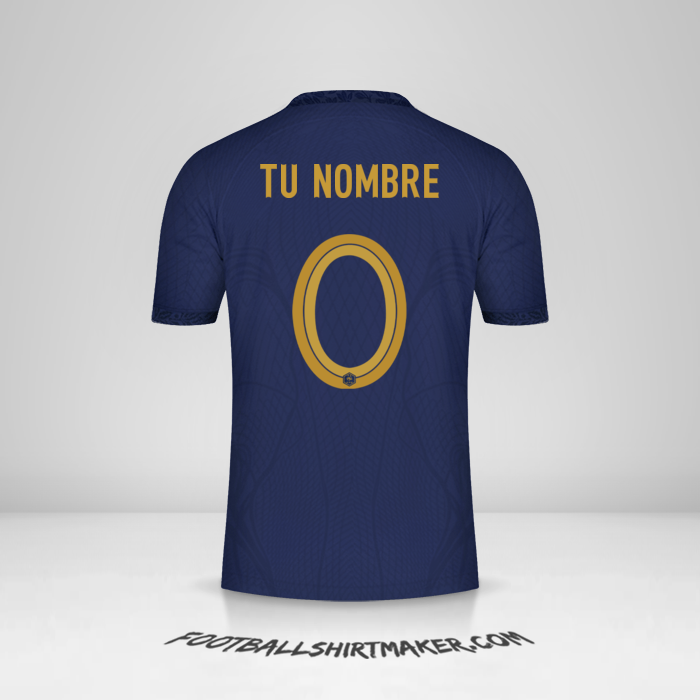 Camiseta Francia 2022 -  tu nombre - 0
