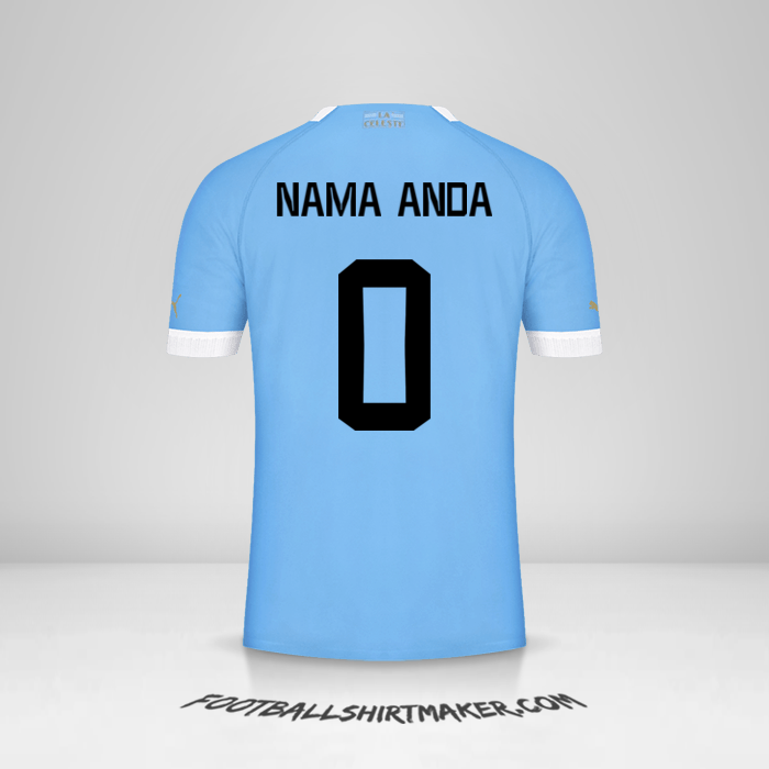 Jersey Uruguay 2022 -  nama anda - 0