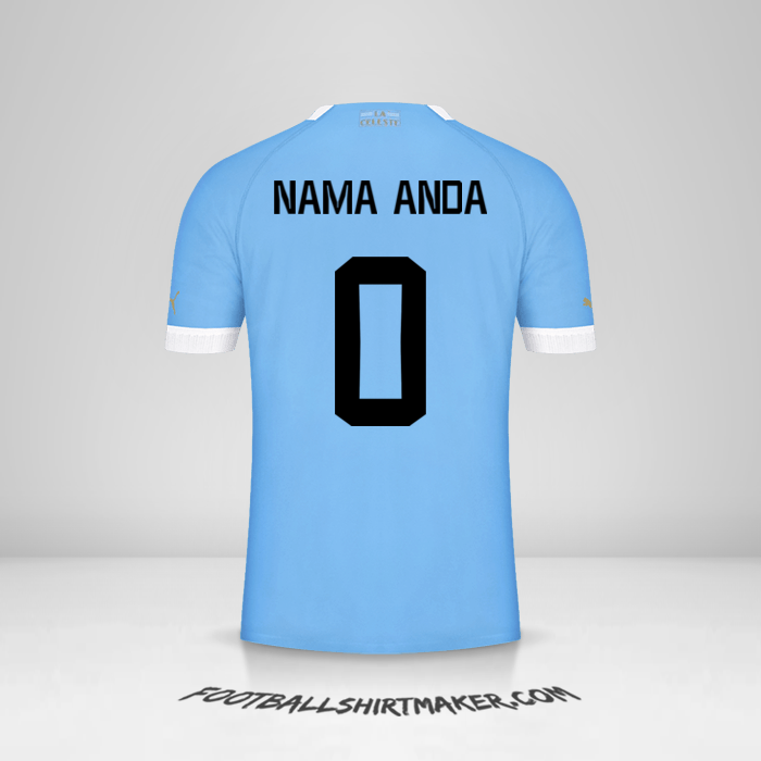 Jersey Uruguay 2022 -  nama anda - 0