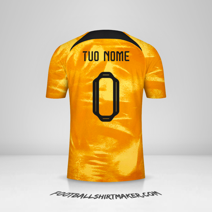 Maglia Paesi Bassi 2022 -  tuo nome - 0