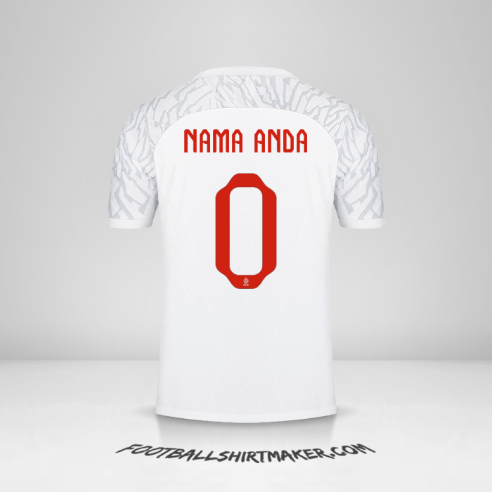 Jersey Polandia 2022 -  nama anda - 0