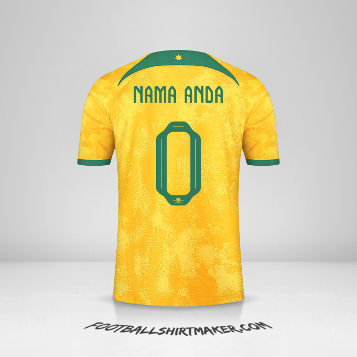 Jersey Australia 2022 -  nama anda - 0