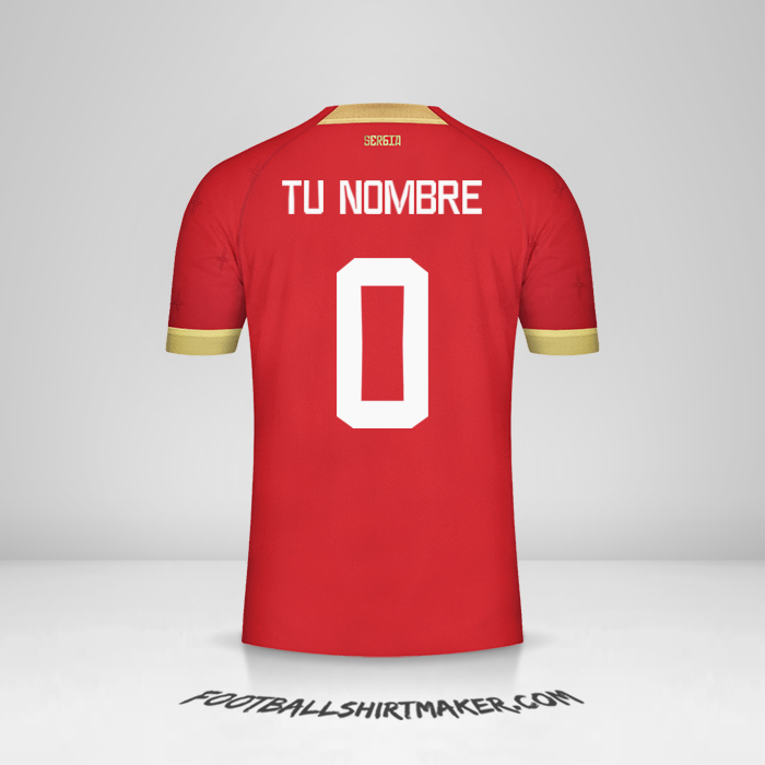 Jersey Serbia 2022 -  tu nombre - 0