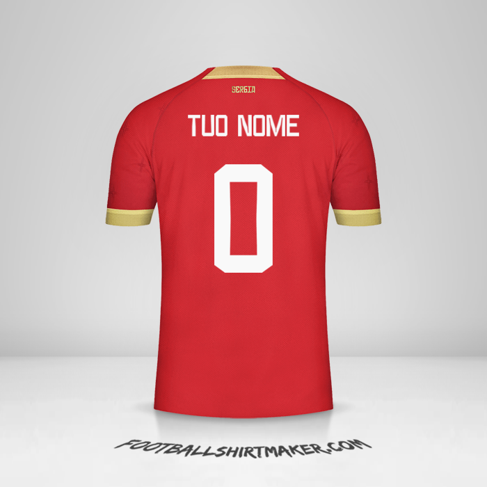 Maglia Serbia 2022 -  tuo nome - 0