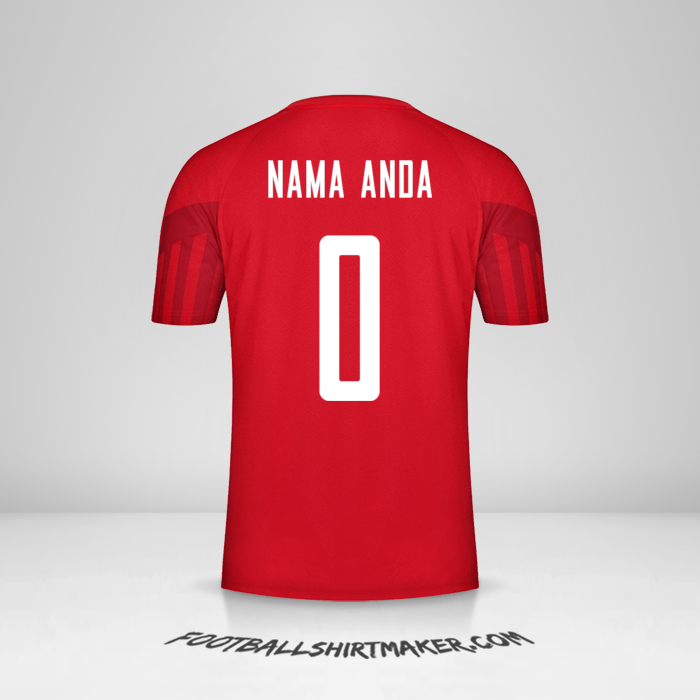 Jersey Denmark 2022 -  nama anda - 0