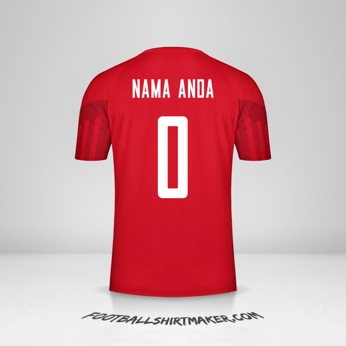 Jersey Denmark 2022 -  nama anda - 0
