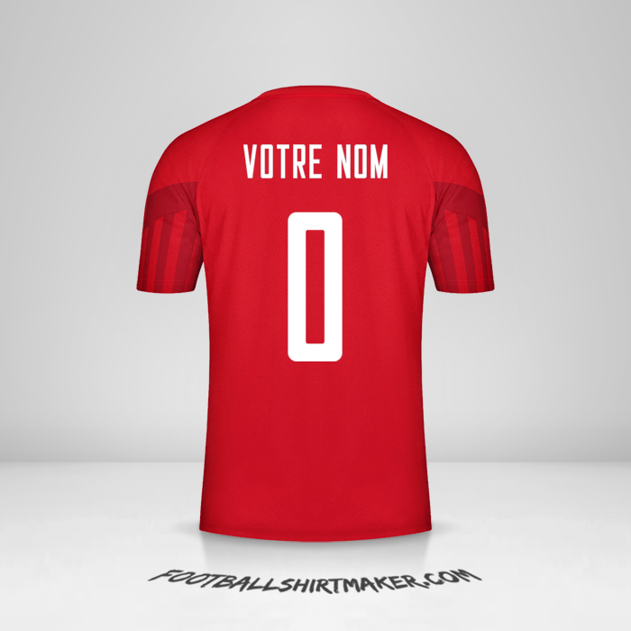 Maillot Danemark 2022 -  votre nom - 0