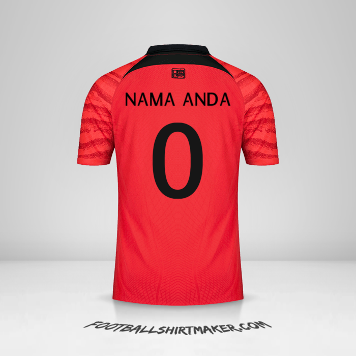 Jersey Korea Selatan 2022 -  nama anda - 0