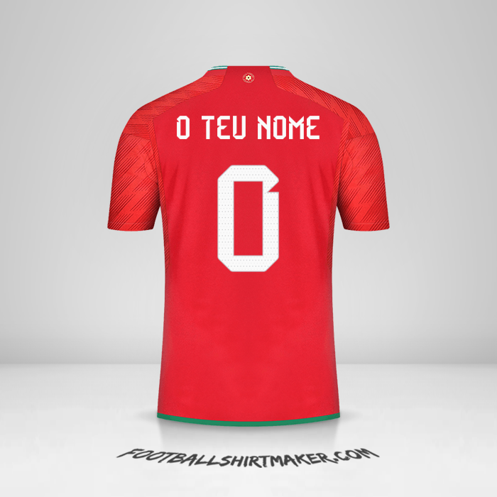 Camisola País de Gales 2022 -  o teu nome - 0