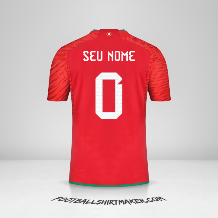 Camisa País de Gales 2022 -  seu nome - 0