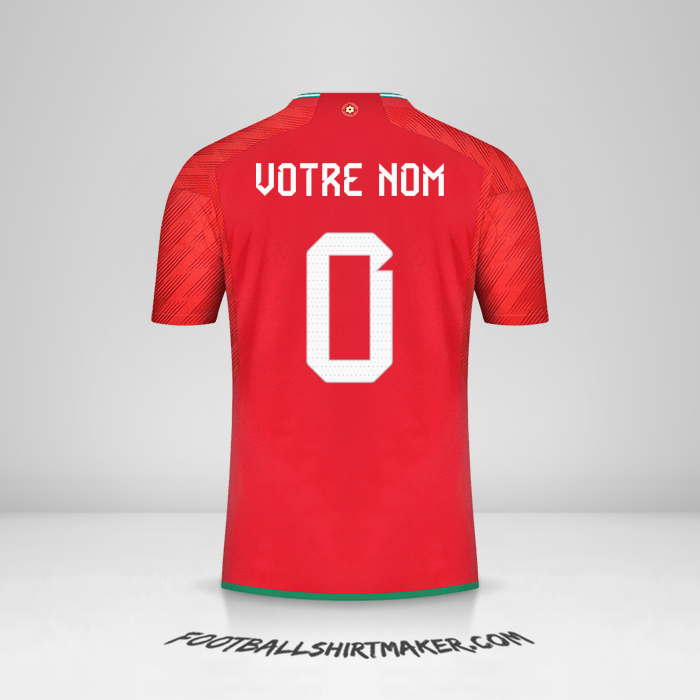 Maillot Pays de Galles 2022 -  votre nom - 0