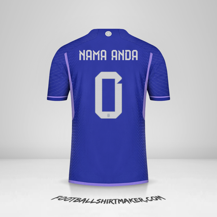 Jersey Argentina 2022 II -  nama anda - 0