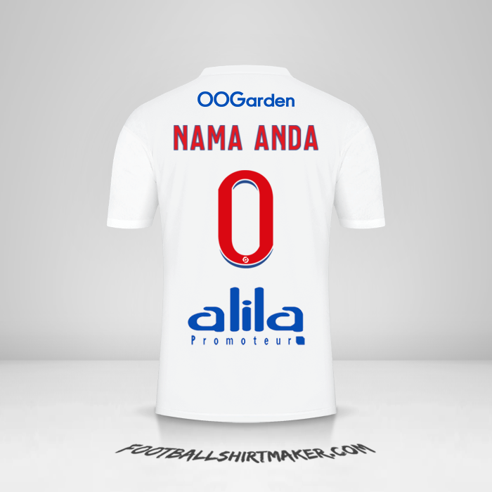 Jersey Olympique Lyon 2022/2023 -  nama anda - 0