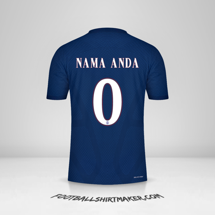 Jersey Paris Saint Germain Cup 2022/2023 -  nama anda - 0