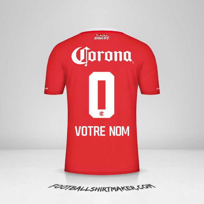 Maillot Toluca FC 2022/2023 -  votre nom - 0