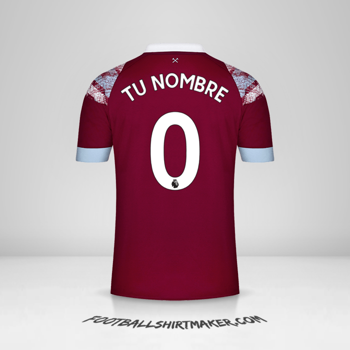 Camiseta West Ham United FC 2022/2023 -  tu nombre - 0