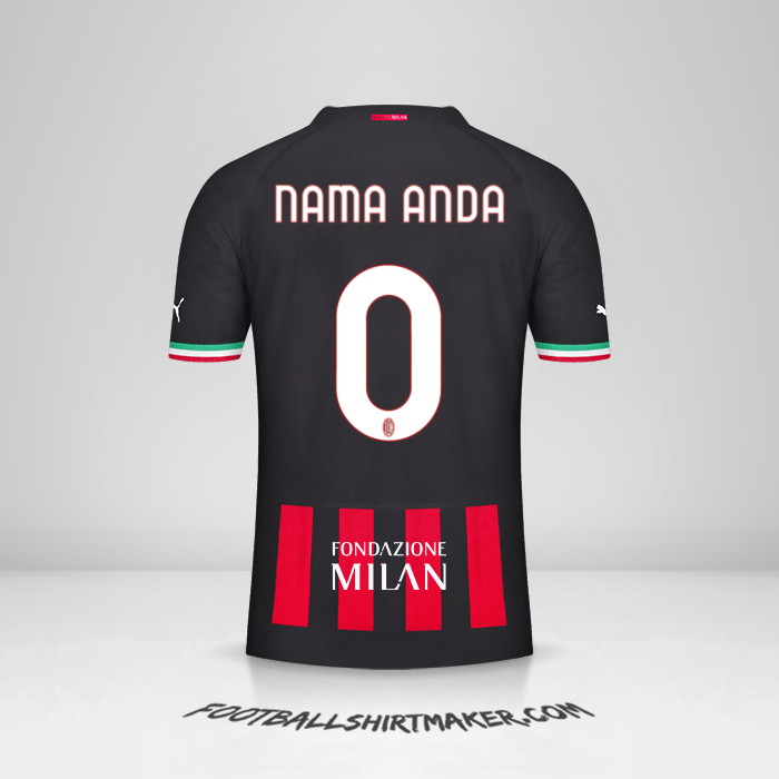 Jersey AC Milan 2022/2023 Cup -  nama anda - 0