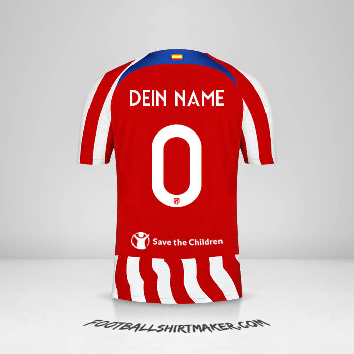 Trikot Atletico Madrid Cup 2022/2023 -  dein name - 0