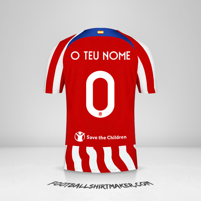 Camisola Atletico Madrid Cup 2022/2023 -  o teu nome - 0