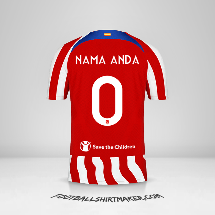 Jersey Atletico Madrid Cup 2022/2023 -  nama anda - 0