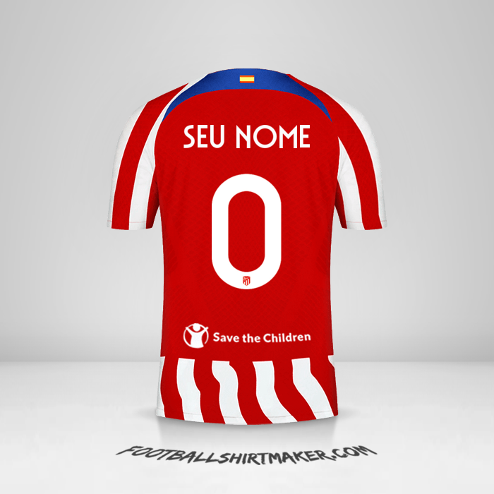 Camisa Atletico Madrid Cup 2022/2023 -  seu nome - 0