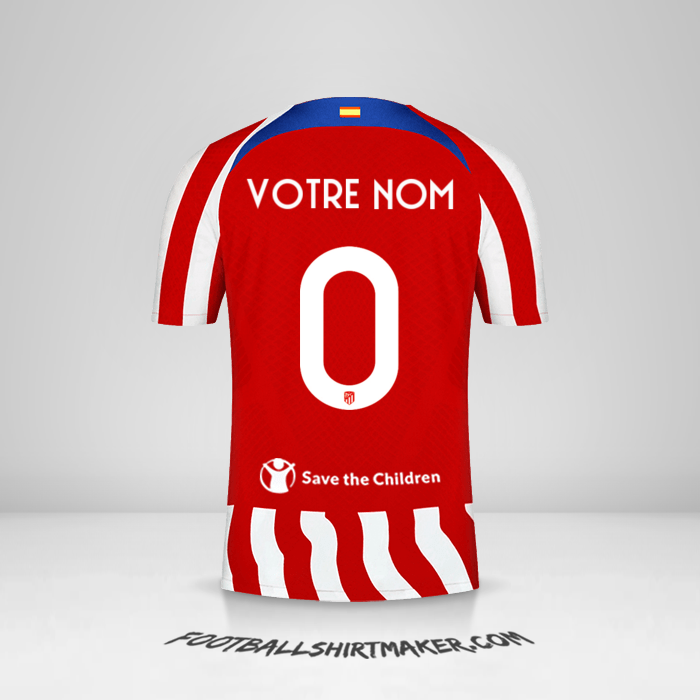 Maillot Atletico Madrid 2022/2023 Cup -  votre nom - 0